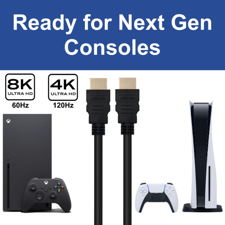 Cabo HDMI 2.1 Ewent c/ Ethernet 8K 1m Preto