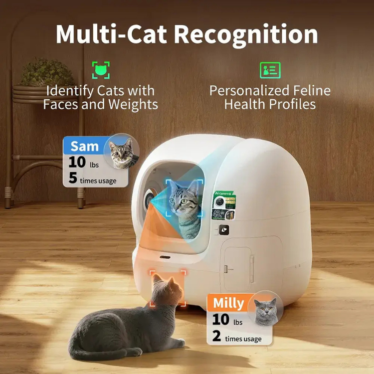 Caixa de Areia Inteligente Petkit Purobot Max Pro 2 c/ Câmara Smart Cat Litter Box