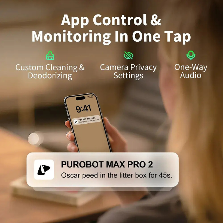 Caixa de Areia Inteligente Petkit Purobot Max Pro 2 c/ Câmara Smart Cat Litter Box