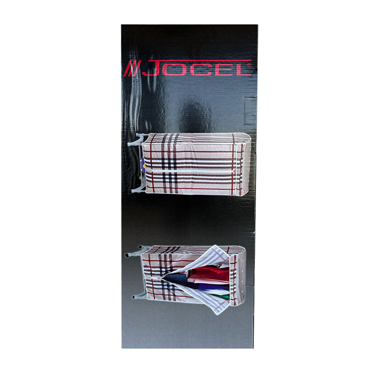Secador de Roupa Jocel, plaid, aberto e fechado.