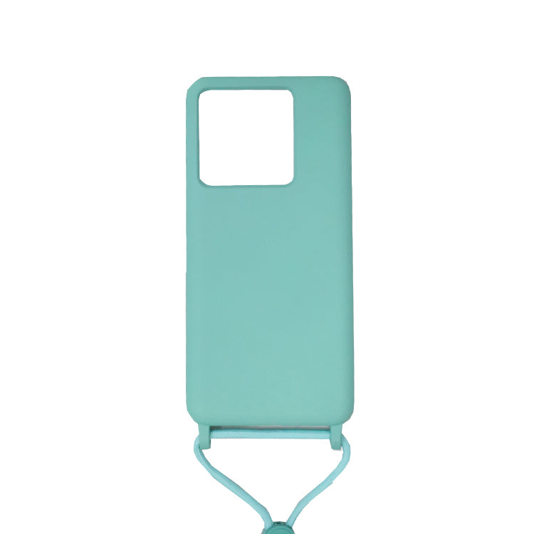 Capa T-K Silicone com cordão Xiaomi 13T/Pro Azul Turquesa