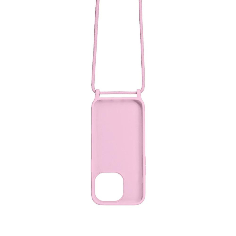 Capa Rixus iPhone 15 Pro Tpu Rosa com Cordão