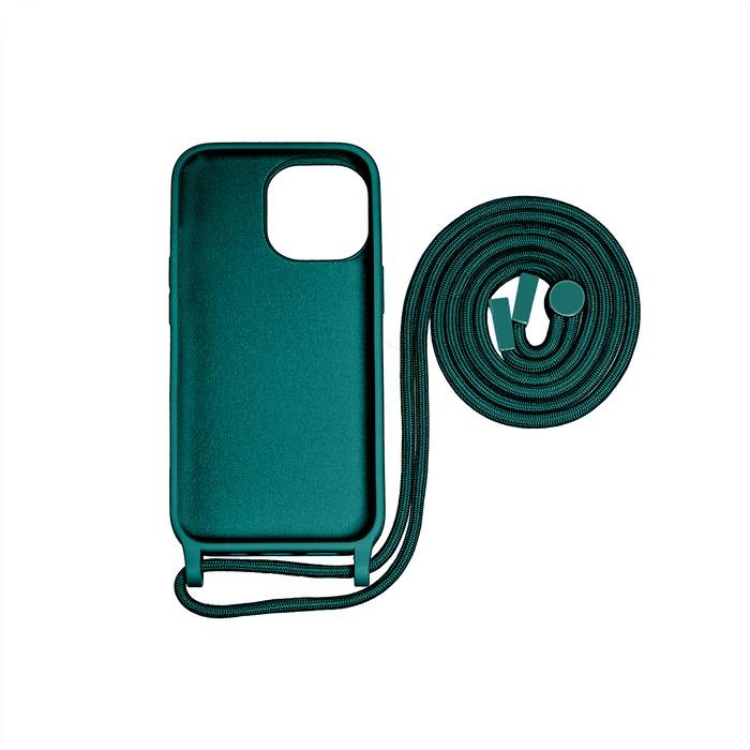 Capa Rixus iPhone 15 Pro Max Tpu Verde com Cordão