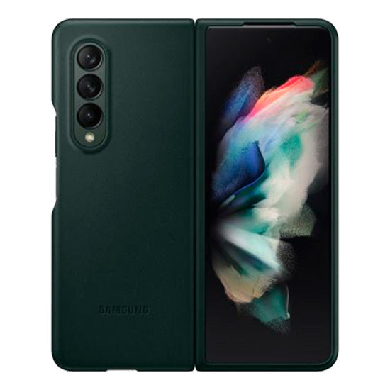 Capa Samsung Galaxy Z Fold3 F926 Leather Cover Verde