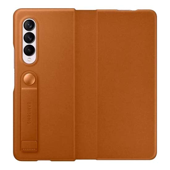 Capa Samsung Galaxy Z Fold3 F926 Leather Camel