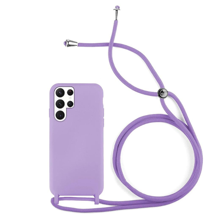 Capa T-K Silicone cordão Samsung S24 Ultra Lilás