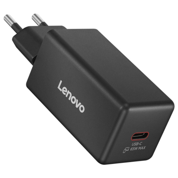 Carregador Lenovo Mini USB-C 65W GaN + Cabo USB-C 2m Preto