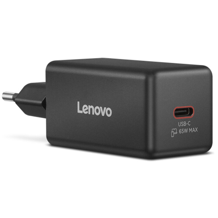 Carregador Lenovo Mini USB-C 65W GaN + Cabo USB-C 2m Preto