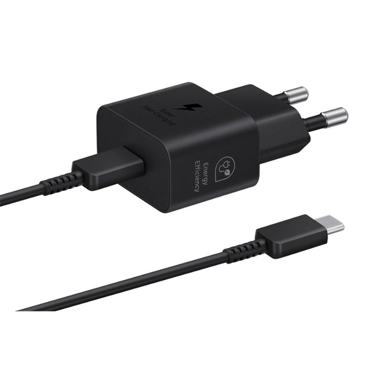 Carregador Samsung FastCharging EP-T2510 25W + Cabo USB-C Black