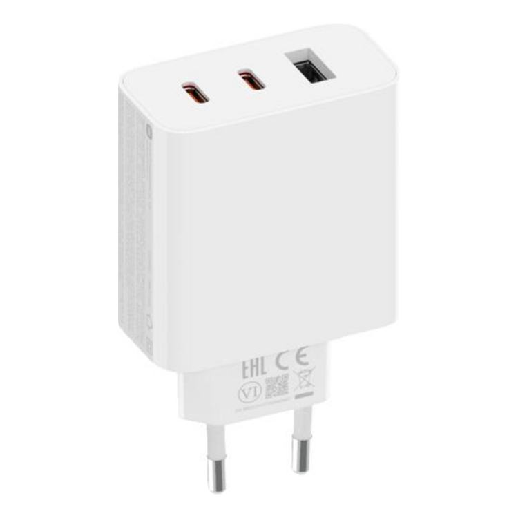 Carregador Xiaomi 67W GaNL (2x USB-C, USB A) Branco