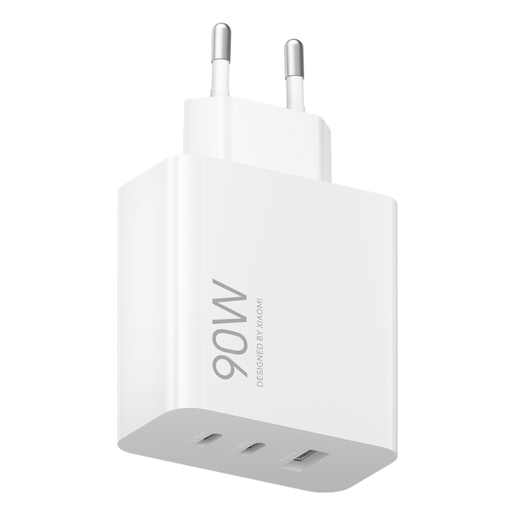 Carregador Xiaomi HyperCharge 90W (2x USB-C, 1x USB A) Branco
