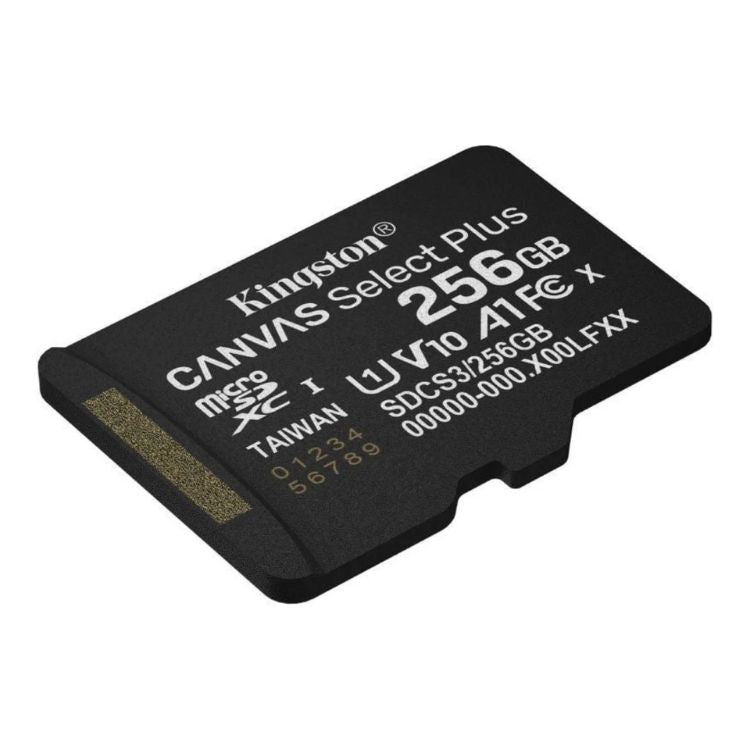 Cartão Memória Kingston Canvas Select Plus microSD 256GB CL10 U3 V10 + Adaptador SD - Embalagem Danificada