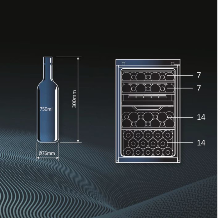 Cave de Vinhos Haier Wine Bank 50 Série 5 42 Garrafas 106L