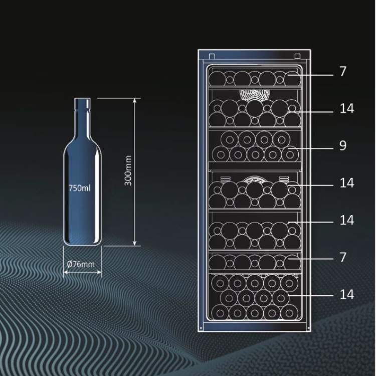 Cave de Vinhos Haier Wine Bank 50 Série 5 79 Garrafas 190L