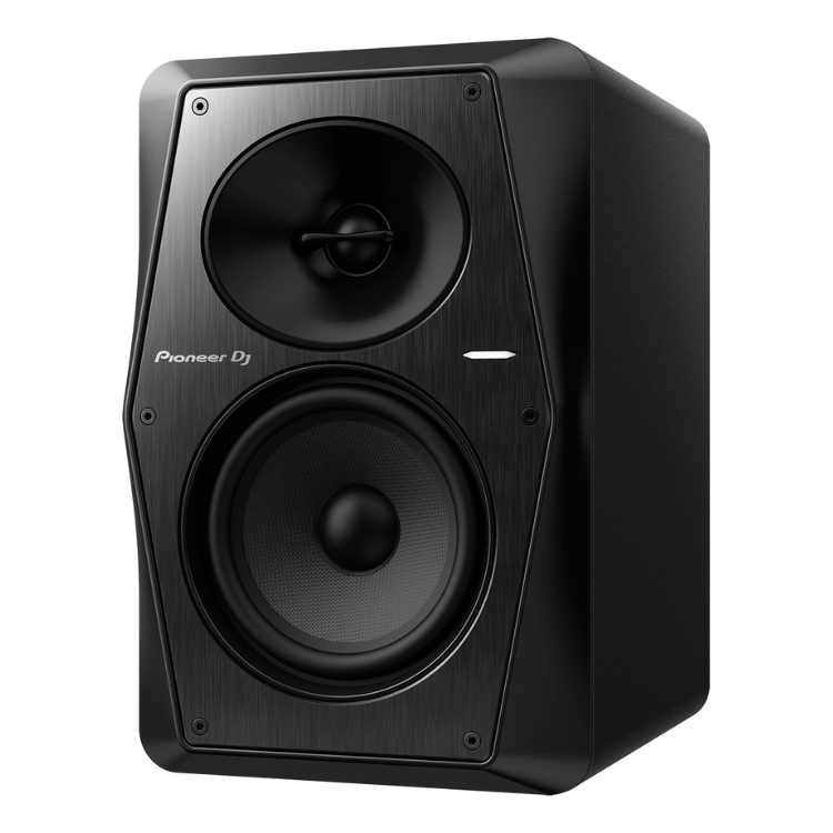 Black Pioneer DJ VM-50 monitor speaker, 30W, with two woofers.