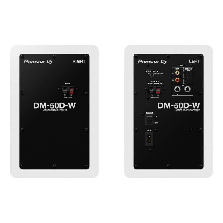 Colunas Monitoras DJ Pioneer DJ 5" DM-50D Par Branco