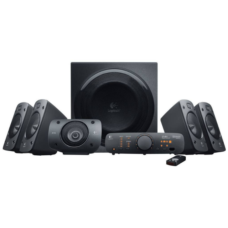 Coluna Logitech Speaker Surround Sound Z906 5.1 500W Preto