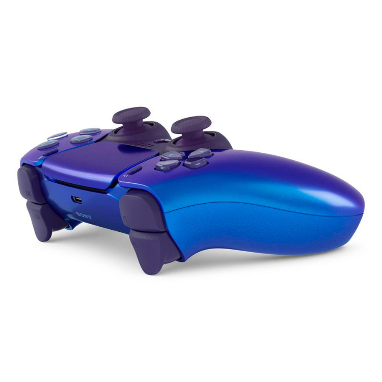 Sony PS5 DualSense Wireless Controller, blue and purple chroma design.