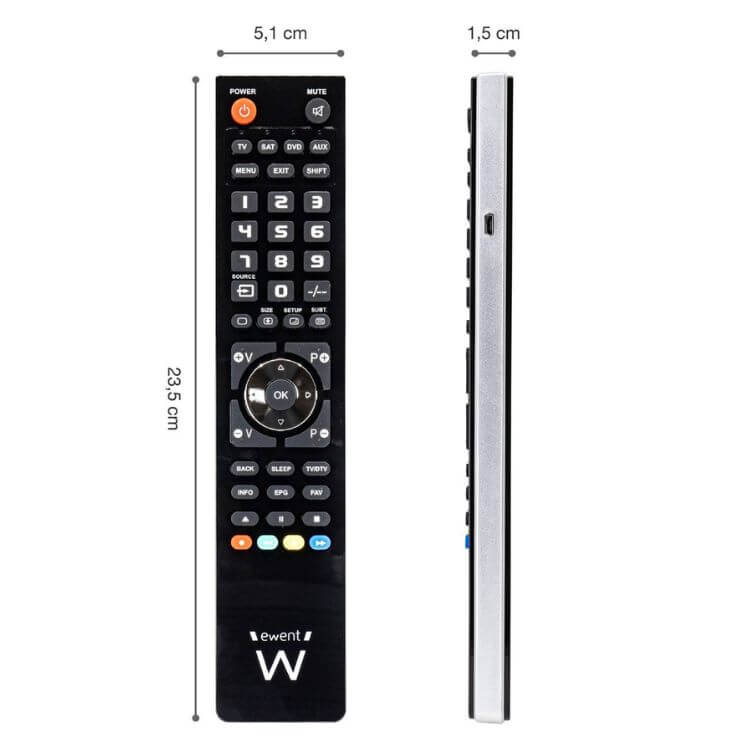 Comando Universal Ewent EW1570 p/ TV 4 em 1 Programável
