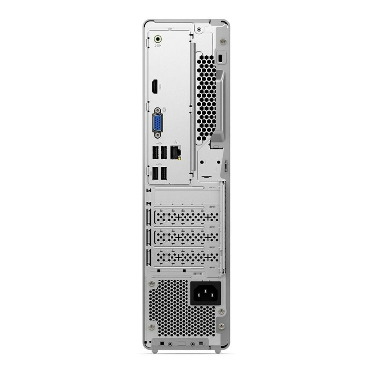 Lenovo IdeaCentre Tower 08IRH9-870, rear view, grey, various ports.