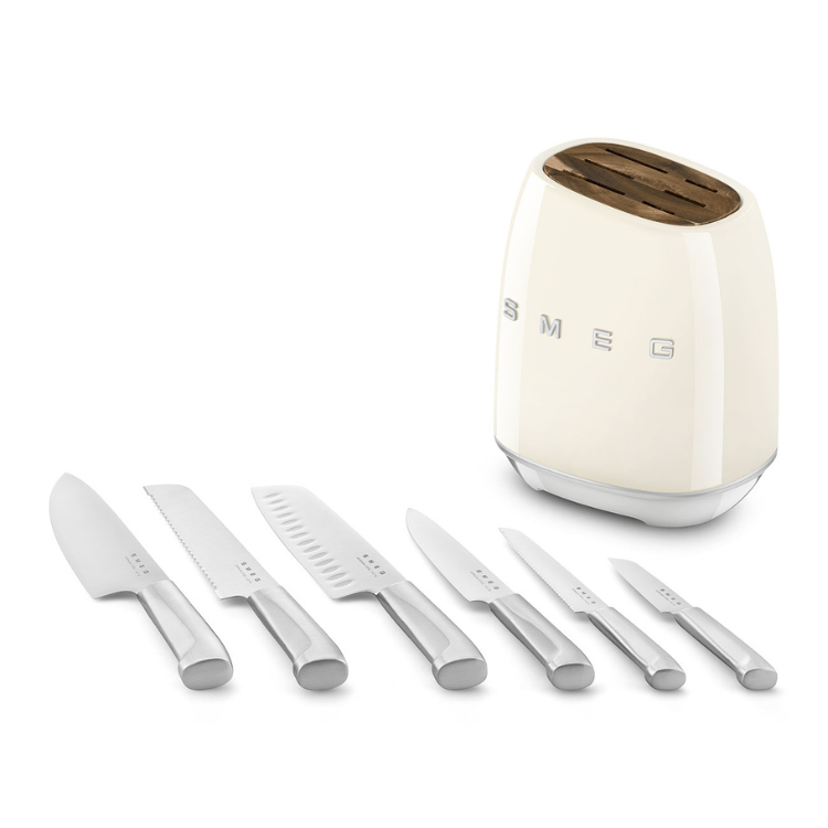 Conjunto de 6 Facas Smeg Anni 50 Creme