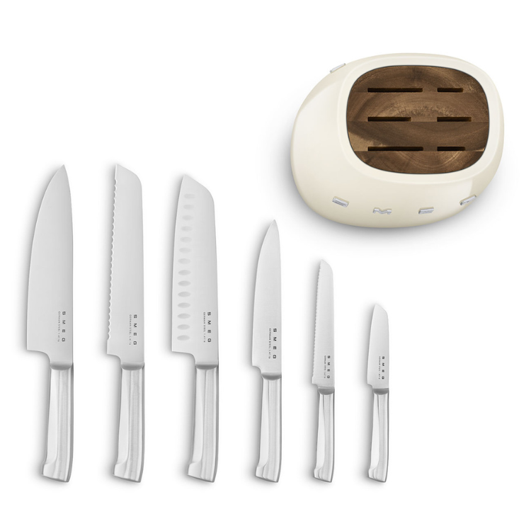 Conjunto de 6 Facas Smeg Anni 50 Creme