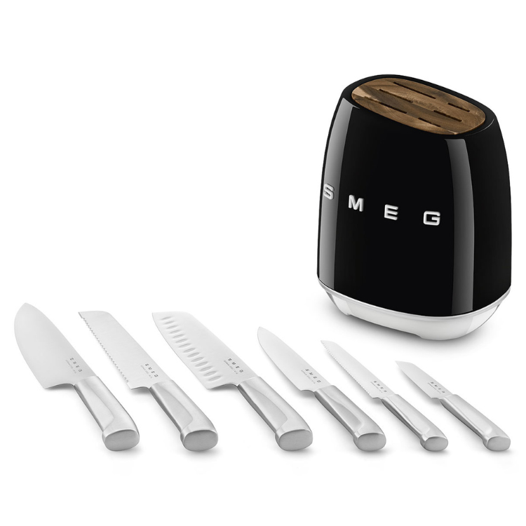 Conjunto de 6 Facas Smeg Anni 50 Preto