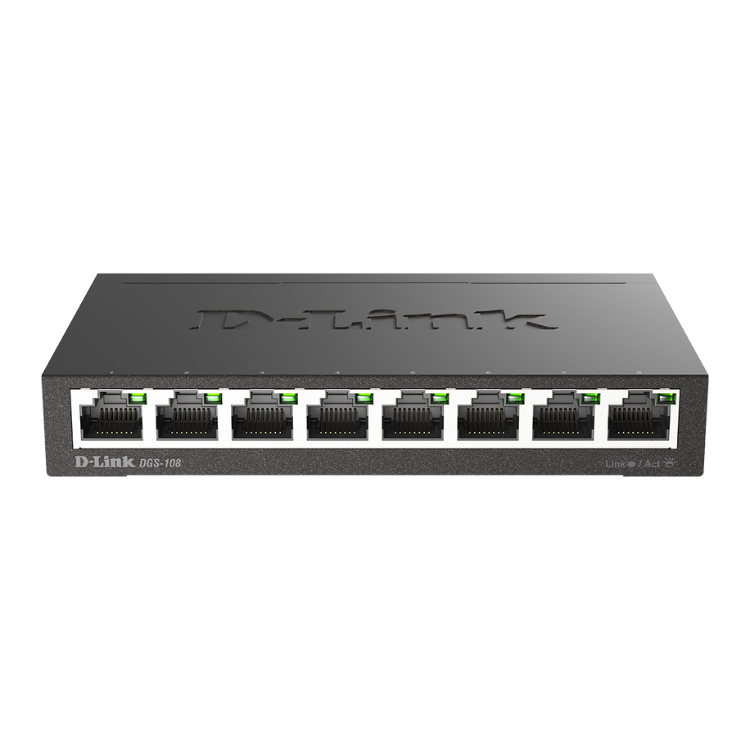 Switch D-Link 8 Portas Gigabit UnManaged Metal