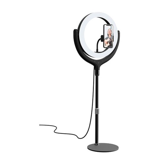 Suporte Tiktok DEVIA Stand LED Ring Light 12" 1.7m Preto