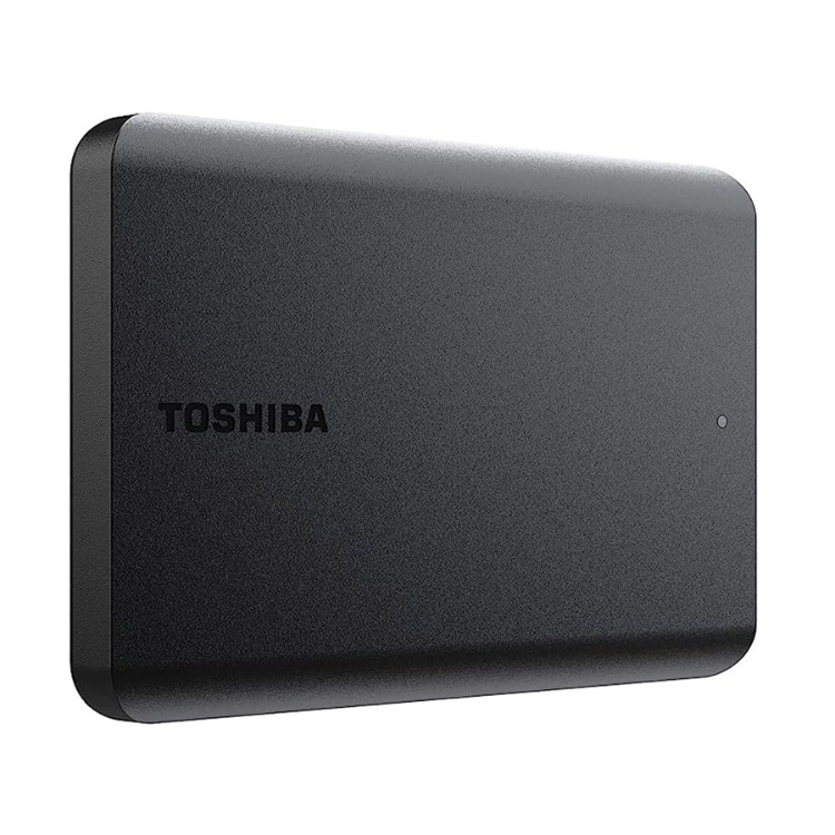 Black Toshiba Canvio Basics external hard drive, 4TB, 2.5", USB 3.0.