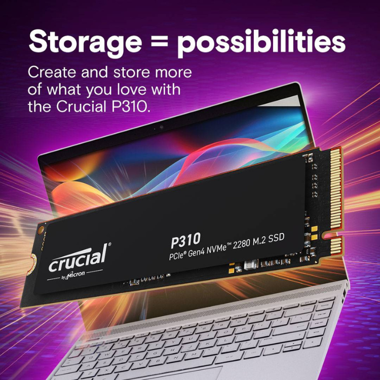Disco SSD Crucial P310 500GB M.2 2280 PCle Gen 4 NVMe