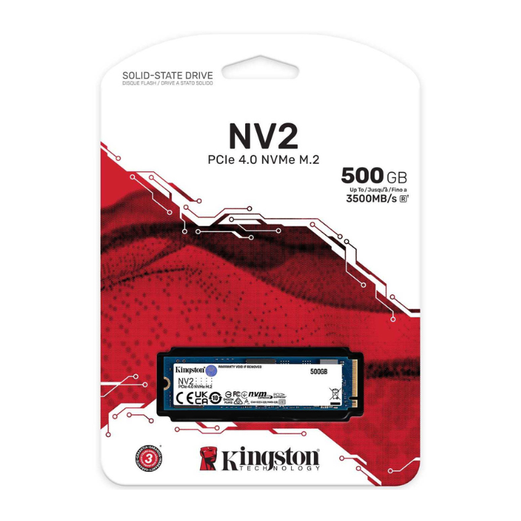 Disco SSD Kingston 500GB NV2 M.2 PCIe 4.0 NVMe
