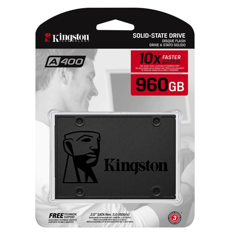 Disco SSD Kingston A400 2.5" 960GB SATA III TLC