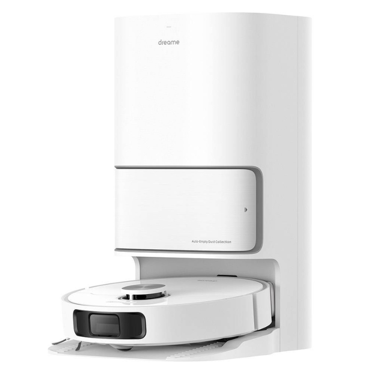 Dreame L10 Ultra robot vacuum cleaner, white, with charging base.
