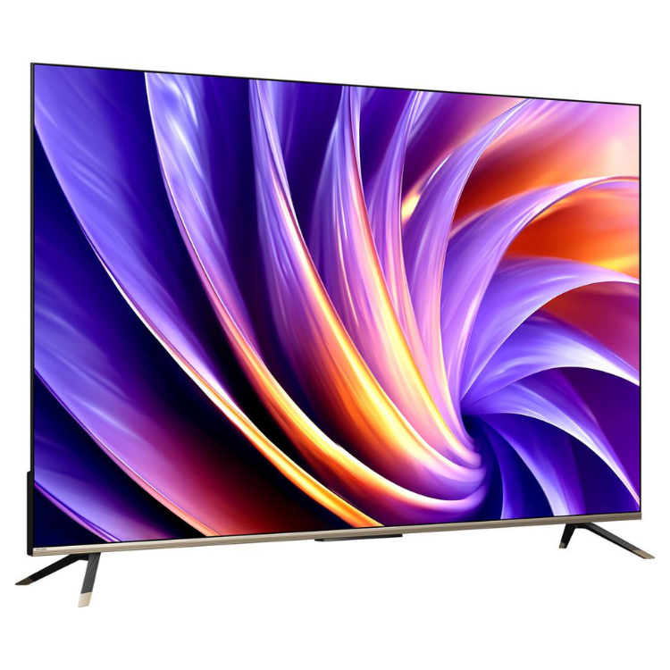 Televisão Dreame Q100 Smart TV 4K QLED 65" com imagem de ecrã vibrante em tons de roxo, laranja e amarelo.