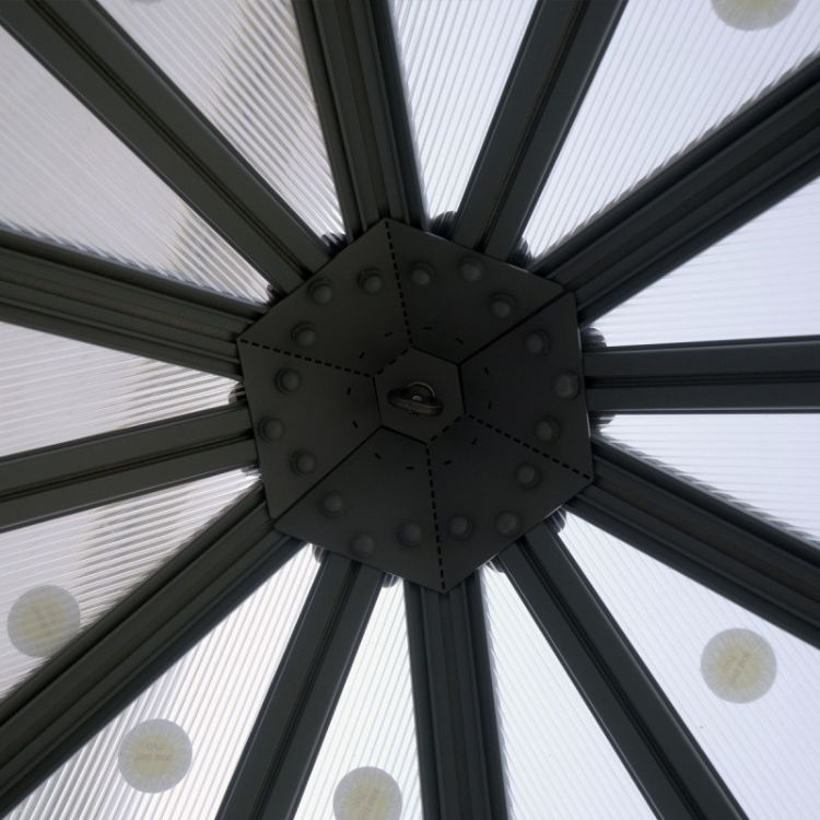 Estufa de Jardim Canopia Oasis Hexagonal Alumínio/Policarbonato 5,26m² Cinzento