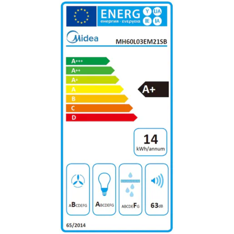 Exaustor de Gaveta Midea MH60L03EM21SB 60cm Classe A+