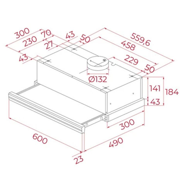 Exaustor de Gaveta Teka CNL6415 110W 60cm Preto