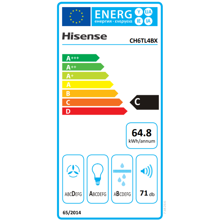 Exaustor de Gaveta Hisense CH6TL4BX 135W 60cm