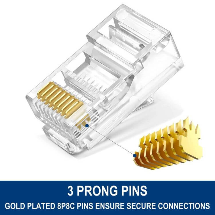 Fichas RJ45 Ewent IM1205 Modulares Cat.6 U/UTP Transparentes 100un.