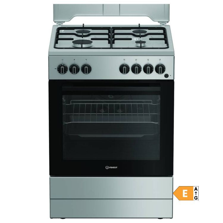Placa de Gás + Forno Indesit I6G3PMS 73L 7900W 4 Zonas 60cm Inox