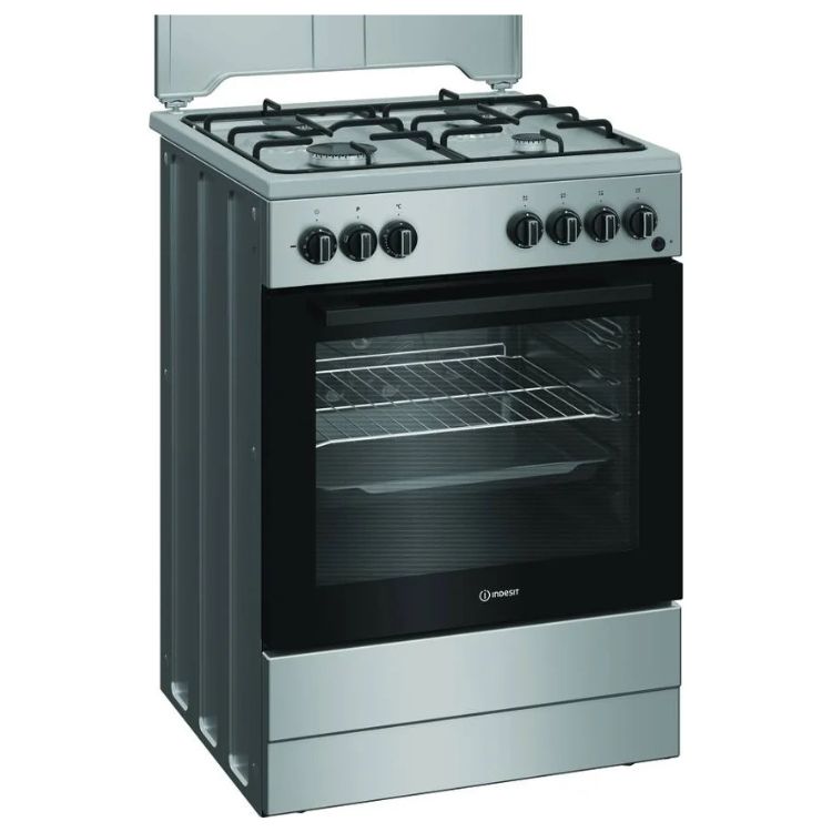 Placa de Gás + Forno Indesit I6G3PMS 73L 7900W 4 Zonas 60cm Inox
