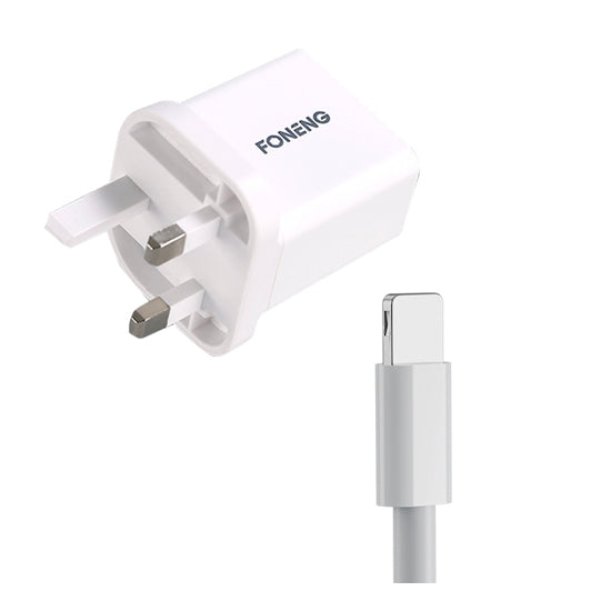 Carregador Foneng UK 2X USB 2.4A + Cabo Dados Lightning