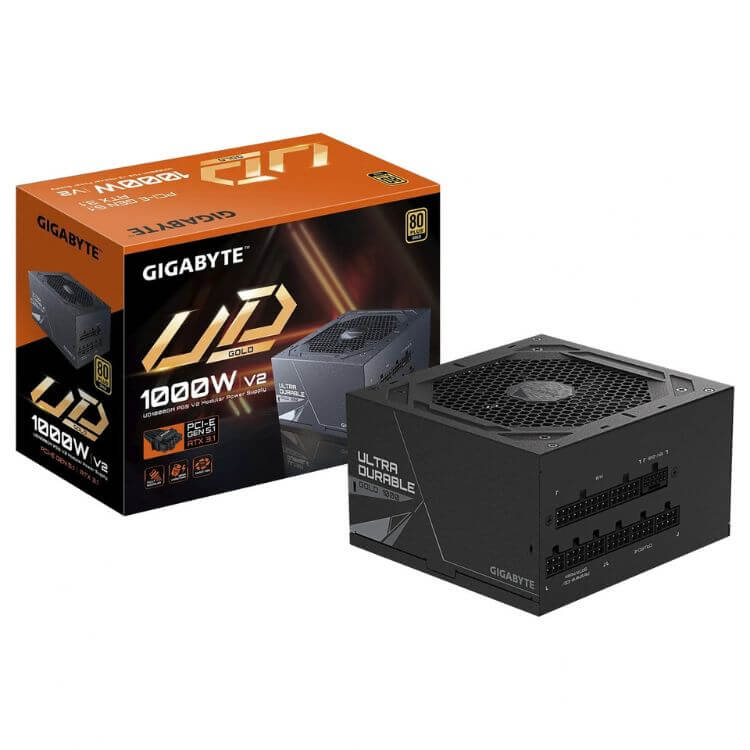 Fonte de Alimentação ATX Gigabyte UD1000GM PG5 Pcle 5.1 V2 1000W 80 Plus Gold Full Modular