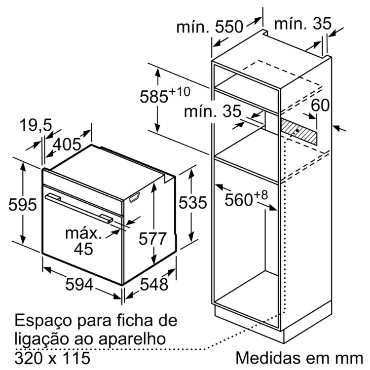 Forno Hidrolítico Bosch Serie 8 HBG7241B1 71L Preto