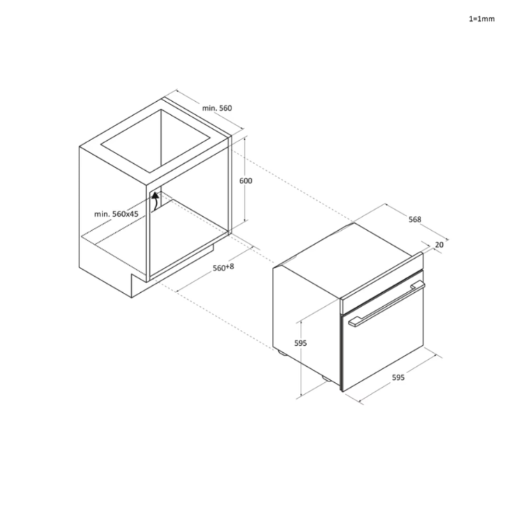 Forno Hidrolítico/Pirolítico de Encastre Haier ID2P5B3YTX 78L Preto