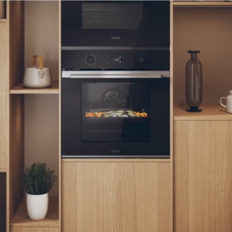 Forno Hidrolítico/Pirolítico de Encastre Haier ID2P5B3YTX 78L Preto