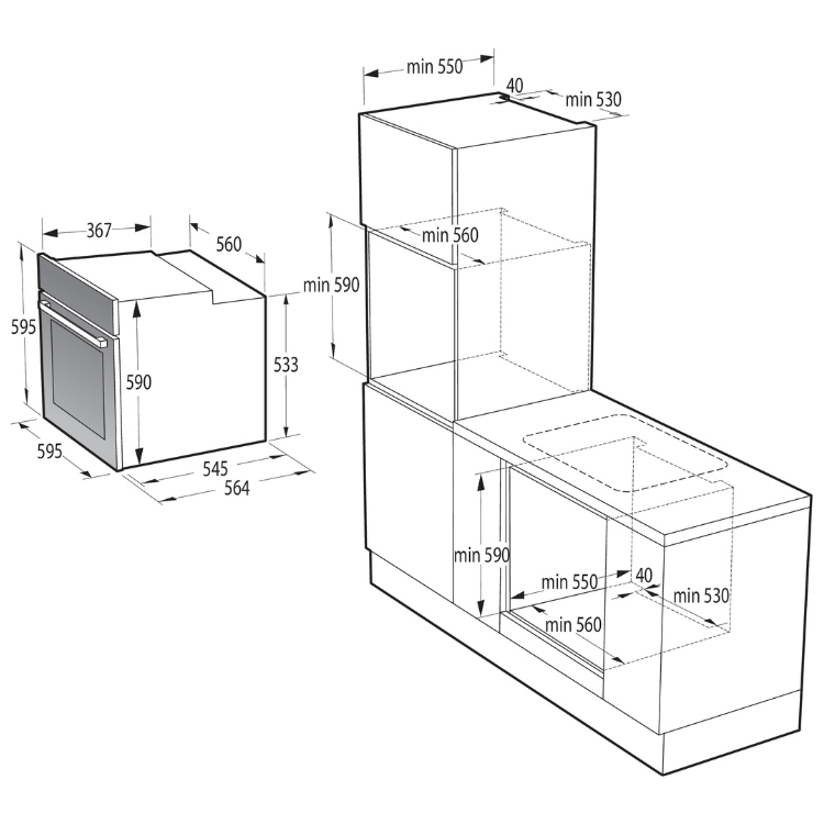 Forno Hidrolítico Hisense BI62216AX 77L 2500W
