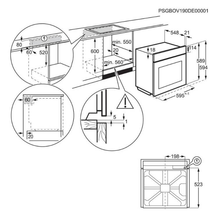 Forno Pirólitico AEG TR7PB73FSB 72L 3500W Preto