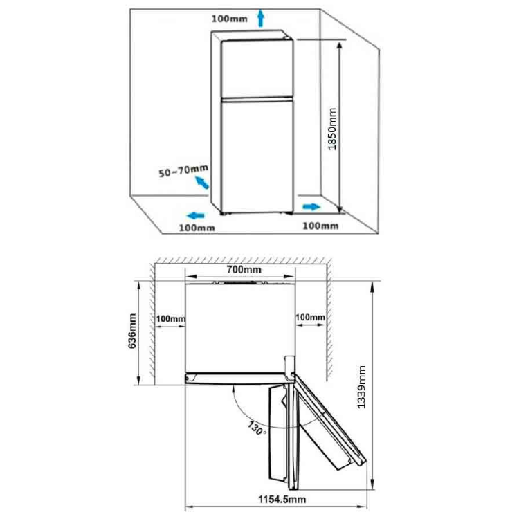 Frigorífico 2 Portas Hisense RT267D4AWE 206L Branco